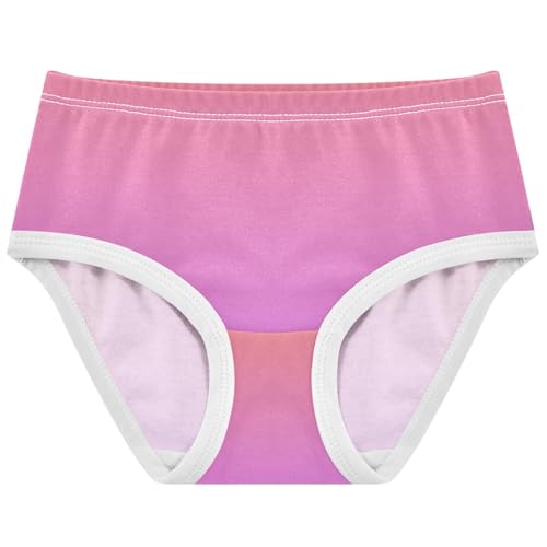 Joisal Cotton Girls Underwear Toddler Ombre Coral Pink Gradient Cute Panties Girl Bright Briefs Undies Kids 2t
