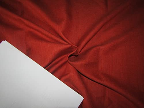 Lin et soie rouge brique 137,2 cm | Tissu au mètre pour confection de robe et veste d'été