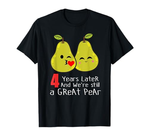 4th Wedding Anniversary Shirt Gifts Funny Couples T-Shirt