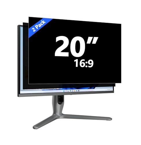 TomDetm [2-Pack] 20 Inch Computer Privacy Screen for 16:9 Monitor, Removable Anti Glare Blue Light...