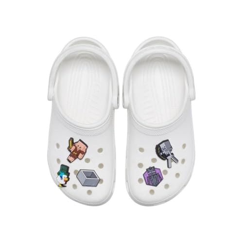 Image of Crocs Jibbitz Video Games Shoe Charm Packs, Minecraft Chicken Jockey, 5-Pack