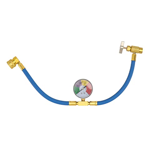 VOSAREA Tubo di riempimento refrigerante per condizionatore R134A con manometro per Auto (1/2...