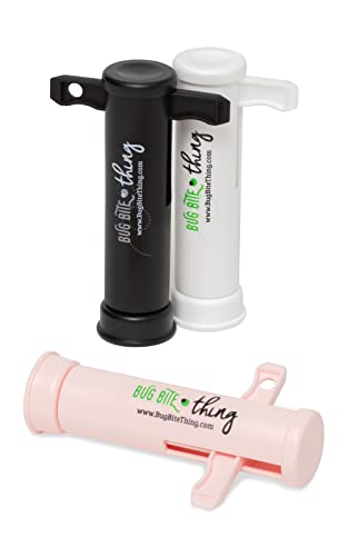 Image of BUG BITE THING Suction Tool - Bug Bites and Bee/Wasp Stings, Natural Insect Bite Relief - White, Black, Pink 3-Pack
