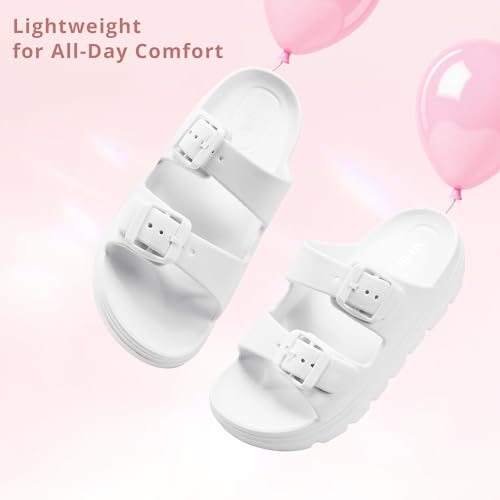Image of Stelle Girls Double Buckle Slide Sandals Boy Slippers