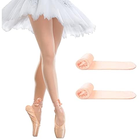 SANOTO Leotardos para niña, paquete de 2 unidades, color blanco, medias de ballet para niña y ballet Cover