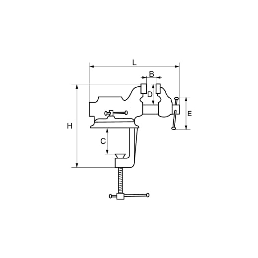 Bahco 834V-2 étau de table compact mâchoire 63 mm