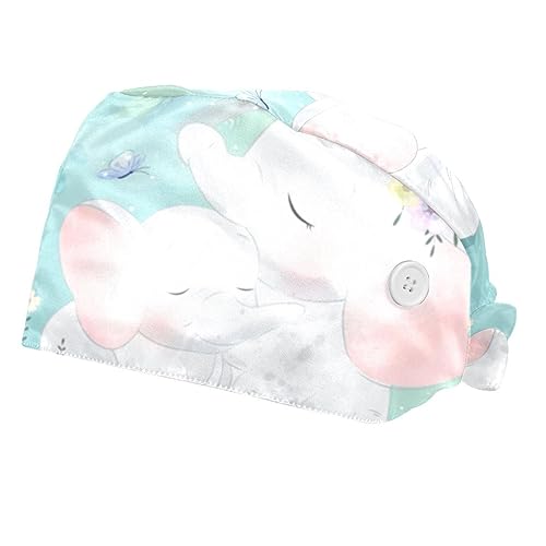Casquettes de travail ajustables VERED motifs éléphants pour hommes et femmes