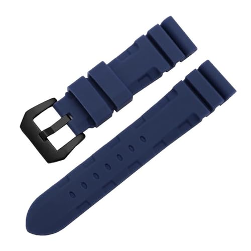 Bracelet silicone 24mm vert pour remplacer bracelet Panerai 359