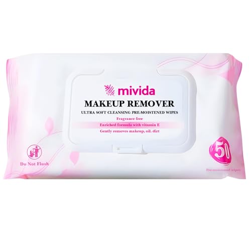 Mivida Hypoallergenic Makeup Remover Wipes With Vitamin E, Daily Cleansing
