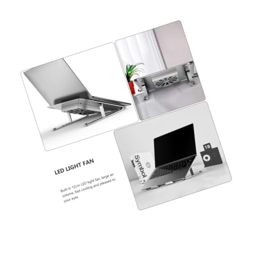 Base para portátil Mikikit aluminio con ventilador LED miniatura 2