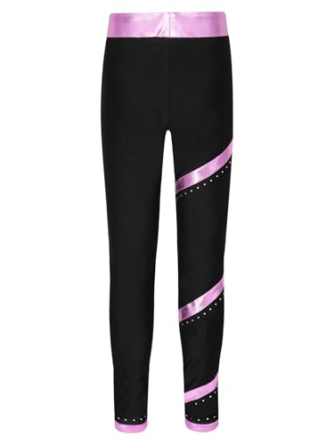 Kids Girls Figure Ice Skating Pants Leggings Sport Training Practice Tights Trousers2