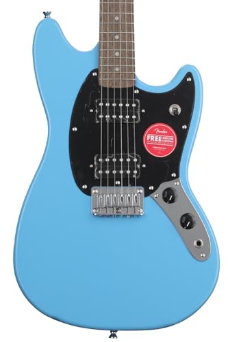 Image of Squire Sonic Mustang Electric Guitar, California Blue, Laurel Fingerboard
