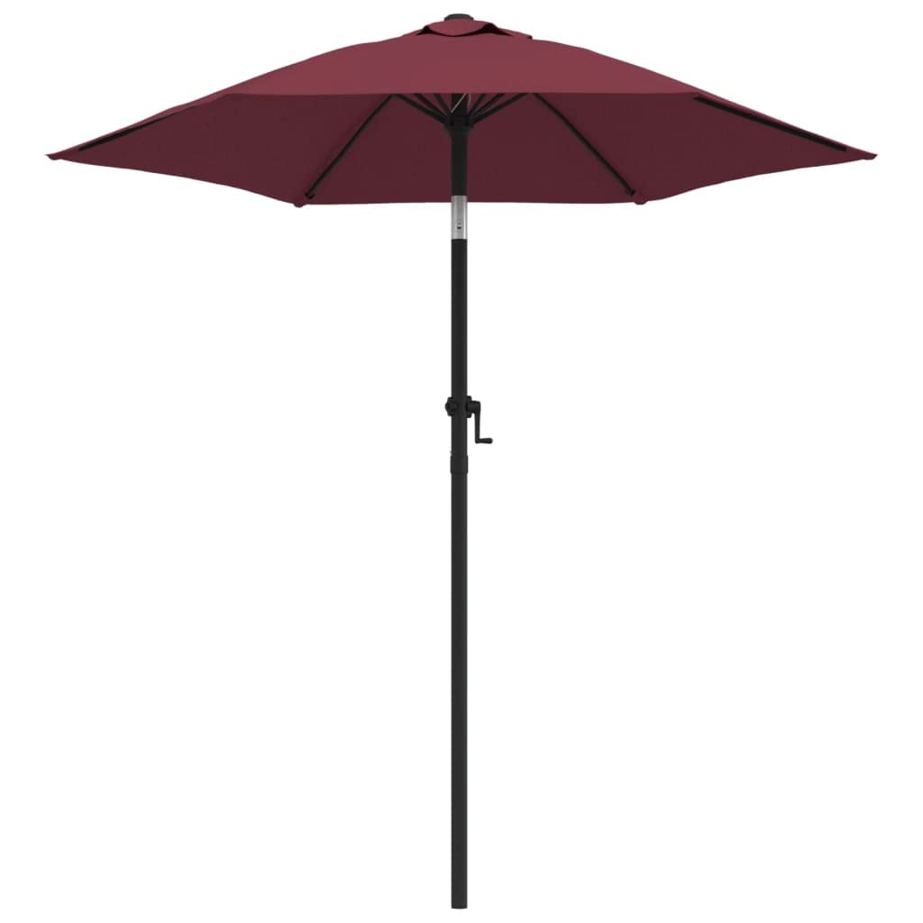 Vidaxl Garden Parasol Sunshade Outdoor Umbrella Canopy Burgundy Aluminium
