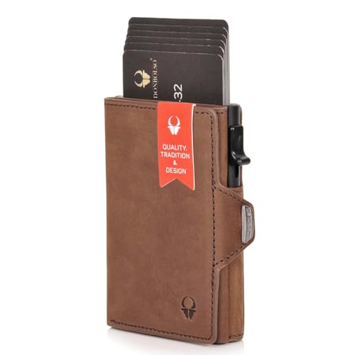 DONBOLSO Wallet Flip - Slim mit Flipcase - Leder Geldbeutel mit RFID Schutz...