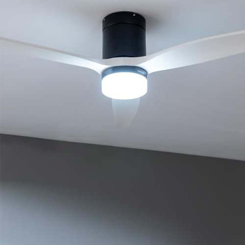 Cecotec - DDeckenventilatoren mit Licht EnergySilence Aero 5600 Aqua White&Black Connected, 132 cm, 40 W, LED 20W Licht, 3 Flügel… – Ansicht 5