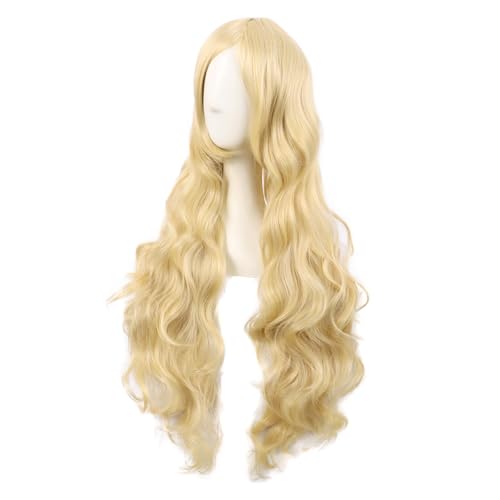 Image of MapofBeauty 32 Inch /80 cm Long Hair Spiral Side Bangs Curly Cosplay Costume Synthetic Wig (Mixed Light Golden)