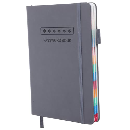 Carnet de codes Uonlytech en papier PU avec onglets de classement