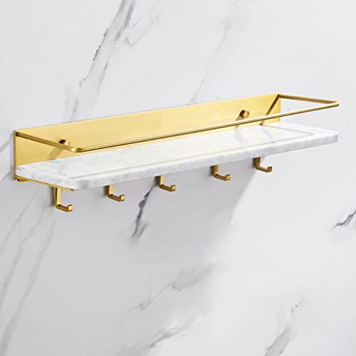 Caddy de douche marbre noir, organisateur salle de bain et étagère