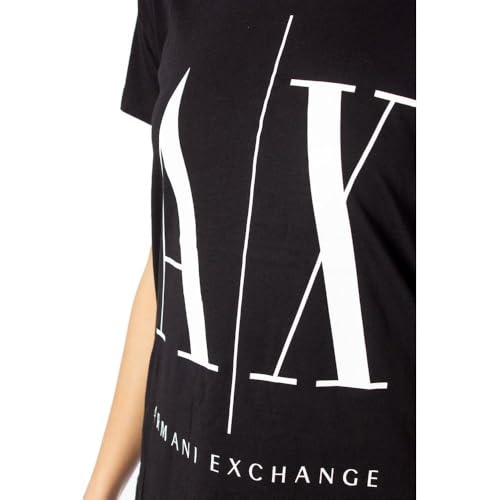 Armani Exchange Damen Icon Project T T-Shirt, Schwarz, XS – Ansicht 4