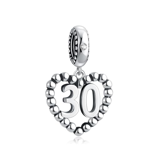 Image of 925 Sterling Silver Number Charm fits Pandora, Gift for Women