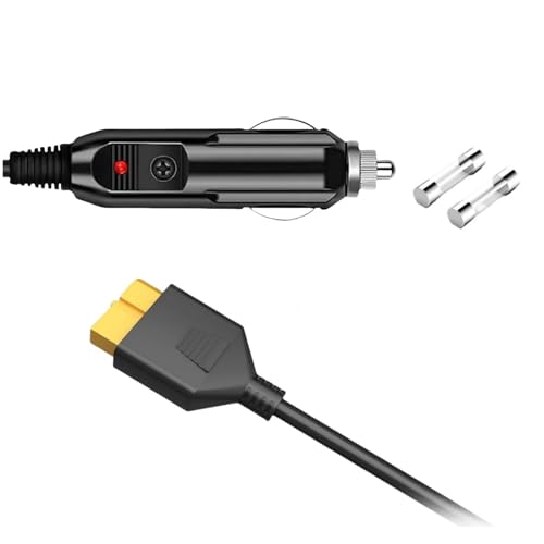 QMTCYXGS Carregador portátil para carro de 12 V/24 V, adequado para conectores Ecoflow Delta/River,