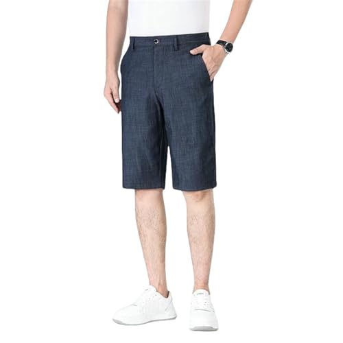 Short en Tencel denim homme léger cinq poches ample d'affaires
