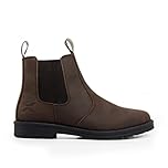 Xpert - Heritage Saddler Dealer Boots. Pull On Genuine Waxy Leather Chelsea Boots With Footbed Padding And Breathable Lining, Ideal Mens Shoes For Everyday Wear (Rustic Brown, UK9)