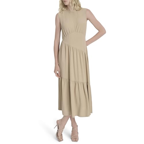Robe midi sans manches DKNY ajustée : sublimez votre silhouette