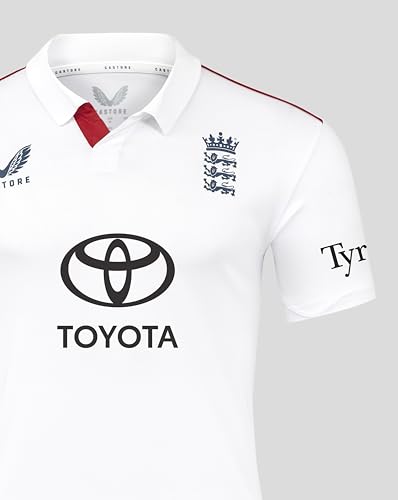Camisa cricket ECB Test Replica blanca XL para jugar cómodo bajo el sol 2