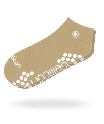 bellicon Non-Slip Socks | For Secure Grip & Comfort When Training on the Mini Trampoline | Grip & Barefoot Feel Accessories, beige, One Size