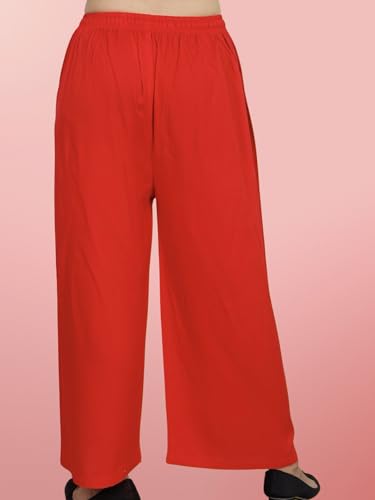 Image of Women's Solid Rayon Palazzo Pants Regular Palazo