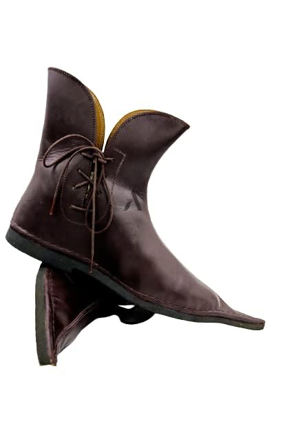 Image of AnNafi Lace-Up Boots Western Men Leather Stylish Shoes Durability and Longevity (Size:-9, Colour:- Brown)