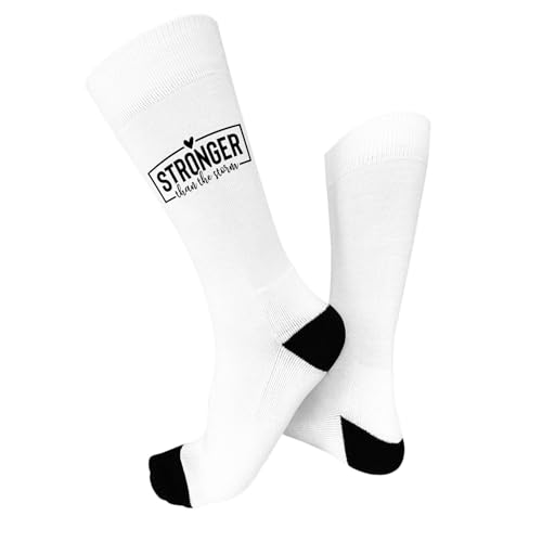 stronger than the storm half calf sock for grandma2