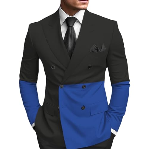 Men Slim Fit Double Breasted Suit Mens Double Breasted Blazer Wedding Prom Homecoming Suit