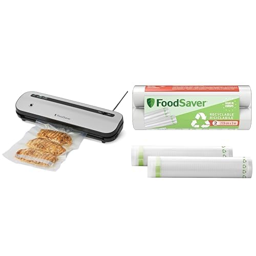 FoodSaver Compact Vacuum Sealer et son lot de rouleaux pour conservation hermétique