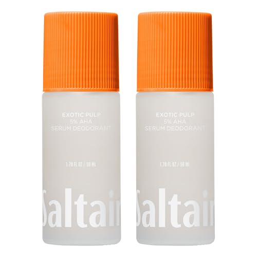 Image of Saltair Serum Deodorant 2 Pack - 5% AHA - Aluminum-Free Odor Control for Women & Men - Mandelic Acid Deodorant with Lactic Acid - Exotic Pulp Scent - 2x 1.7oz Travel Roll On