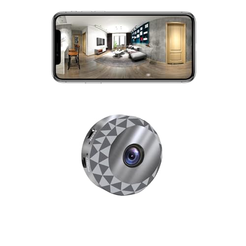 qoiq Mini Camara Espia Oculta 1080P HD WiFi Camaras de Vigilancia sin Cables Camara Seguridad Vigilancia Cámara Espía para Ver En El Movil Interior Spy CAM con Detección de Movimiento (Silver)