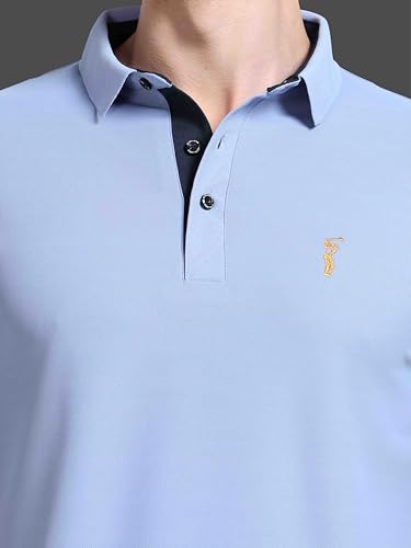 Image of STELLERS Men's Premium Regular Fit Polo T-Shirt's |Feather Touch Feel | Odour Resistant| Anti-Static| Wrinkle Free | Quick Dry | Stretchable | Lightweight | Sweat-Proof