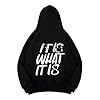 Cocila Men'S And Women'S It Is What English Letter Printed Pattern Hoodie Thin Sweatshirts For Men (Black, L) Grey Sweatshirt Hooded Work Jacket Uk Hoodies Zip Up 4Xl Male Christmas Junmerss #3