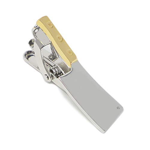 Knife Tie Clip Rhodium And Gold Plated Kitchen Knife Tie Clip In Box