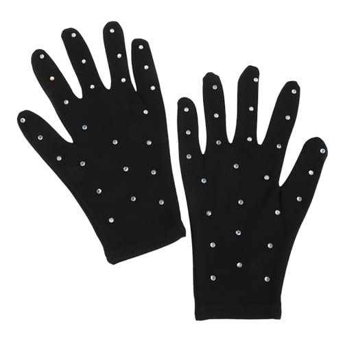 Guantes de patinaje artístico con gemas brillantes finas y protección térmica