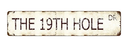 Golf Theme Tin Sign 4x16 Inch - The 19th Hole