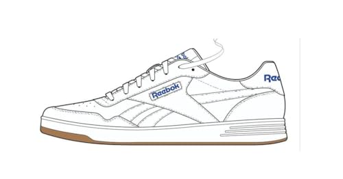 Image of Reebok, Unisex, Court Advance, Footwear White /Vector Blue /Reebok Gum, Men 11.5, Women 13, Medium