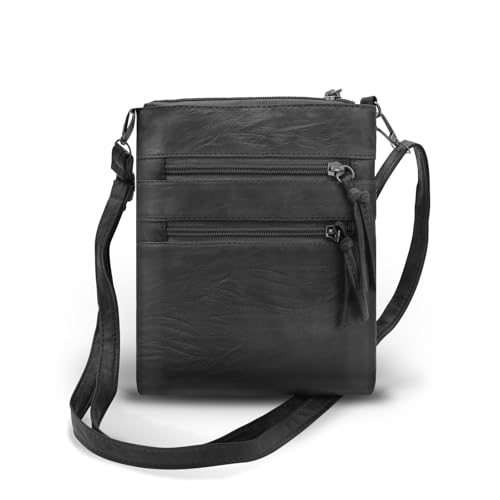 AfitLulu 4 tasche Borsa Tracolla Donna con Cerniera, Borsa Bauletto Crossbody Bags in Morbida Pelle...