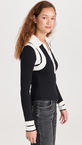 Blusa polo feminina FP Movement Wednesday, Combo preto, P