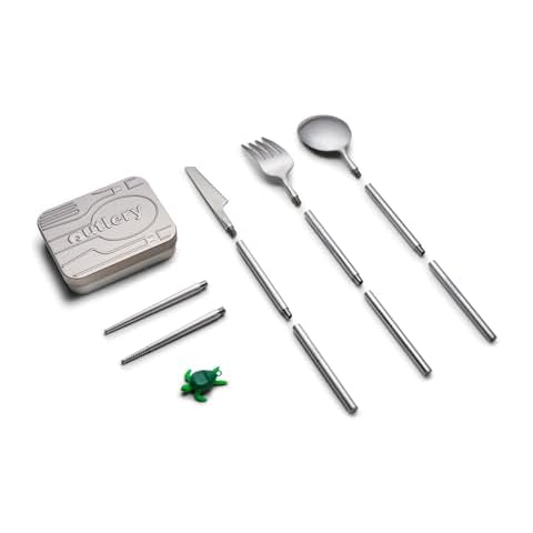 Outlery Portable Stainless Steel Travel Cutlery Set Cover