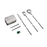 Outlery Full Set Portable and Reusable Stainless Steel Travel Cutlery Set with Reusable Chopsticks...