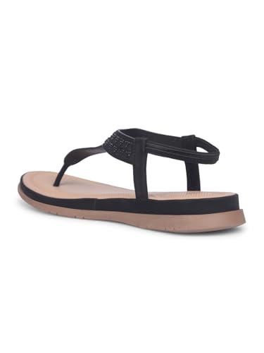 Image of Bata Comfit 5616 Diamonte Sandal 2.0 Black Sandals Shoes for Women|Everyday|Running|Walking|Comfortable Fit|Fashionable