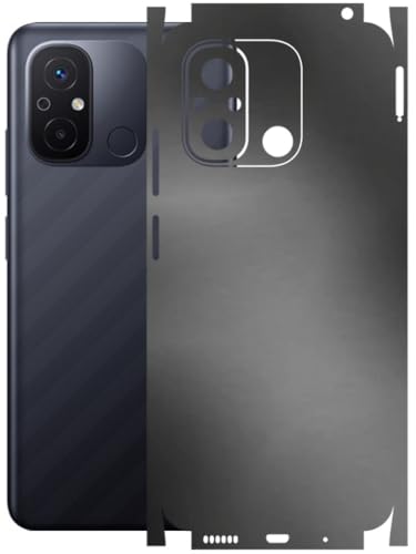 Image of AtOdds - Full Body Back Screen Guard Protector Film - Lamination Wrap Skin Sticker Compatible with REDMI 12C | Scratchproof Matte Finish (Metallic Grey)