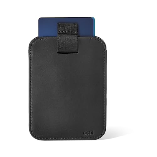 Image of Distil Union Wally Sleeve | Premium Leather Slim Minimalist Wallet & RFID-Shielded Credit Card Holder | MagLock Security, Pull-Tab Access